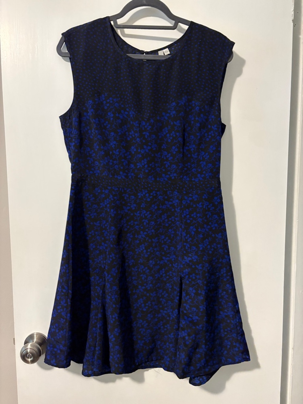 Urban Outfitters Black and Blue Floral Mini Dress